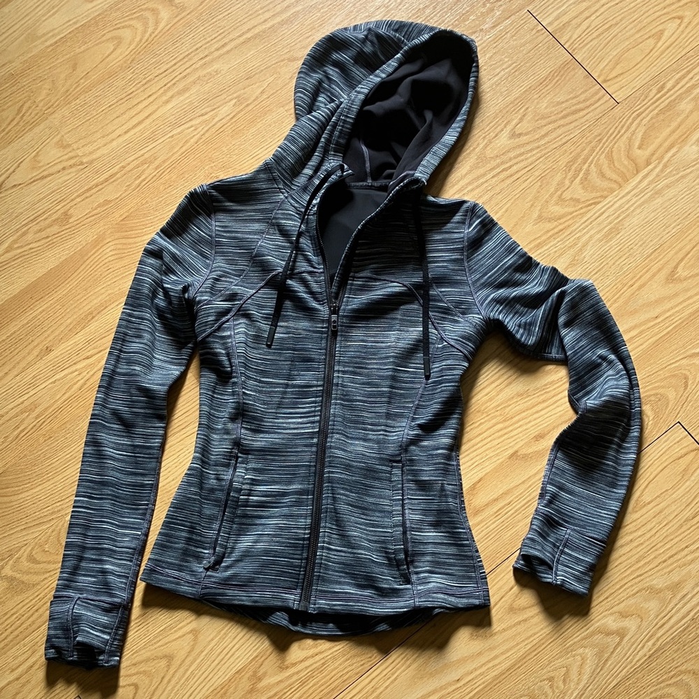 lululemon athletica Charcoal and Black Hooded Jacket